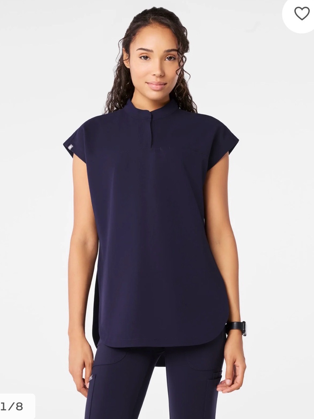Figs Rafaela Navy Scrub Top XXS